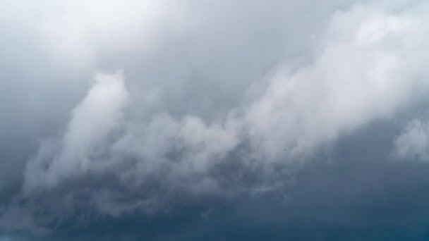 積雲とサークル雲が空を急速に移動します。経過時間. — ストック動画