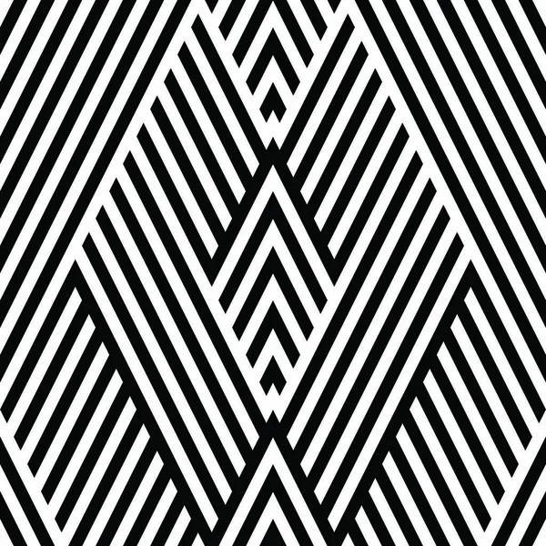 Patrón Zigzag Con Línea Blanco Negro — Archivo Imágenes Vectoriales