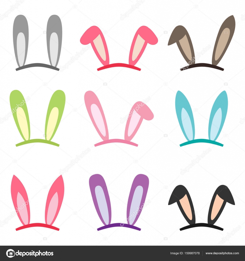 Download Set of cartoon vector bunny ears — Stock Vector © yuliya_m ...