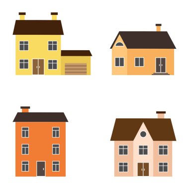 Vektör daire banliyö evleri