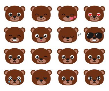 Sevimli çizgi ayı emoj