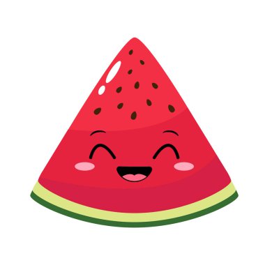Komik suratlı karpuz dilimi karakteri