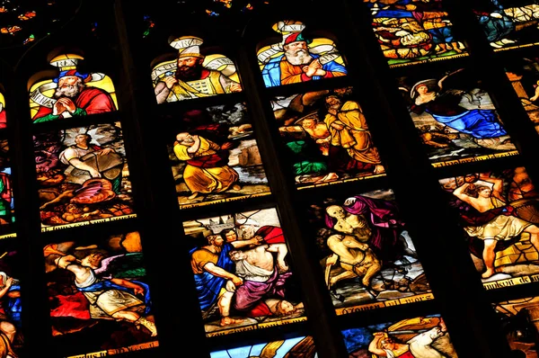 Stained glass in Milan, Italy — Stock Photo, Image