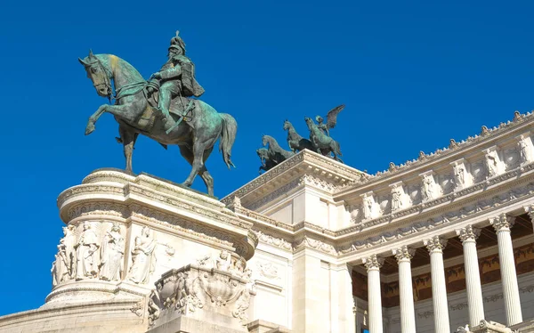 Pomnik Vittorio Emanuele w Rzymie — Zdjęcie stockowe