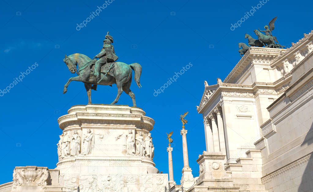 Monument to Vittorio Emanuele in Rome, Italy