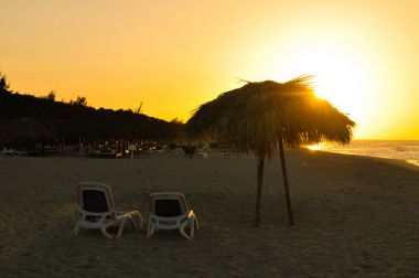 Varadero, Küba'da günbatımı
