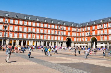 Plaza Mayor (Main Square) Madrid, İspanya 