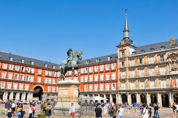 Plaza Mayor (głównego) w Madrycie, Hiszpania — Zdjęcie stockowe
