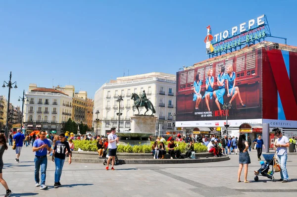 Puerta de Sol i Madrid, Spanien — Stockfoto