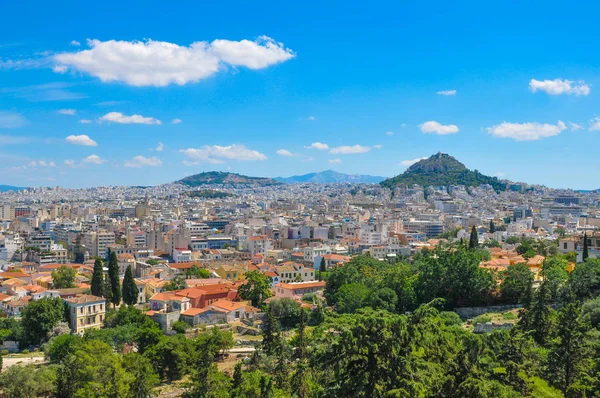 Atina 'nın havadan görünüşü, Yunanistan — Stok fotoğraf