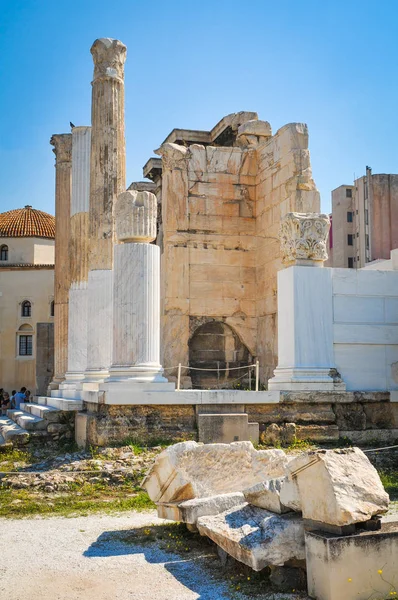 De bibliotheek van Hadrianus in Athene, Griekenland — Stockfoto