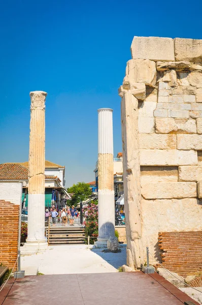 De bibliotheek van Hadrianus in Athene, Griekenland — Stockfoto