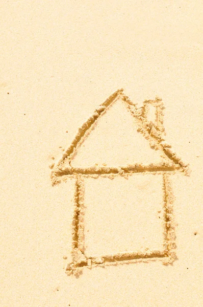 House on the beach — Stock Photo, Image