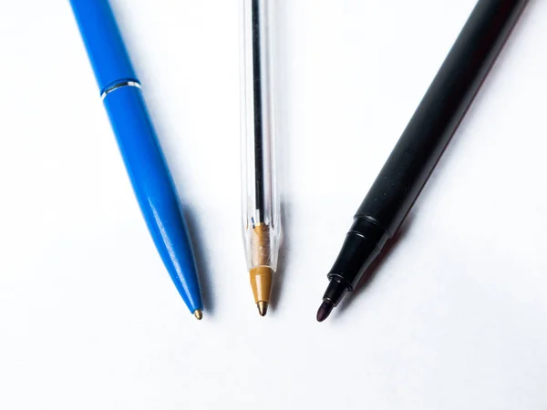 Three isolated pens — Stock Photo, Image