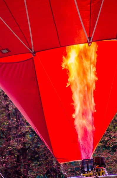 Burning flame from a hot air balloon — ストック写真