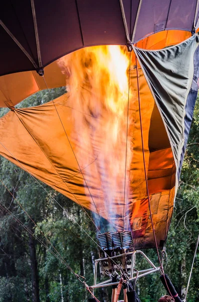 Burning flame from a hot air balloon — ストック写真