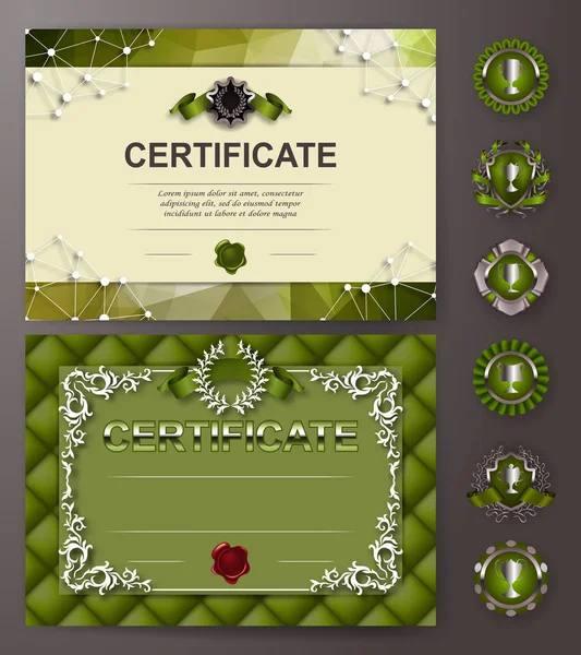 Elegantní šablonu certifikátu, diplom — Stockový vektor