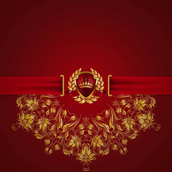 Élégante bannière cadre doré — Image vectorielle