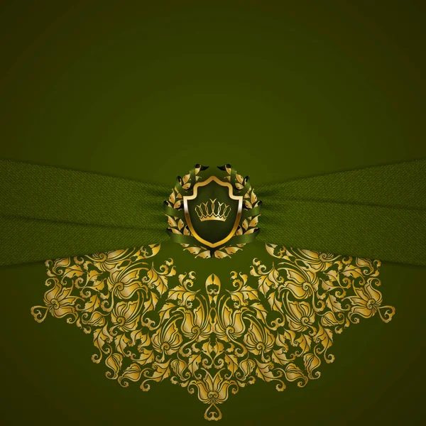 Elegante banner de marco dorado — Archivo Imágenes Vectoriales