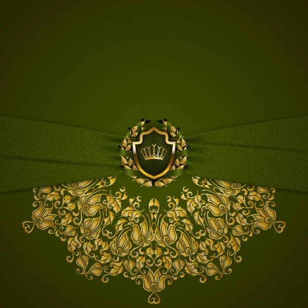 Elegante banner quadro dourado — Vetor de Stock