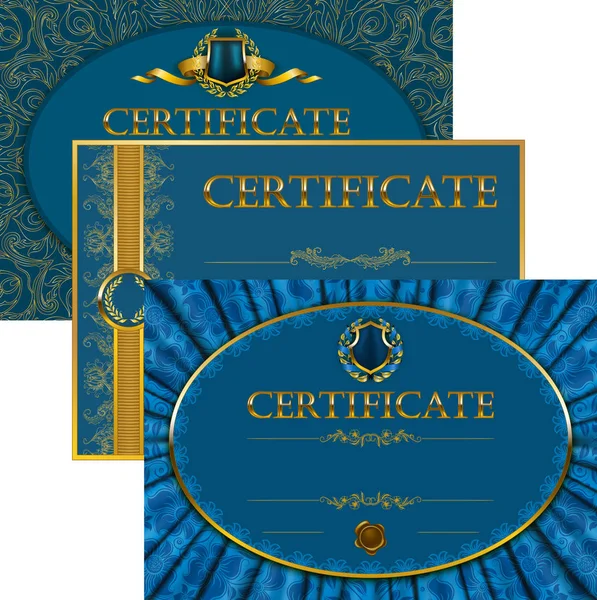 Modelo elegante de certificado, diploma —  Vetores de Stock