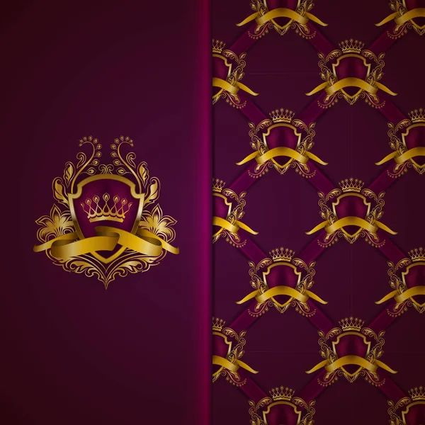 Elegante banner quadro dourado — Vetor de Stock