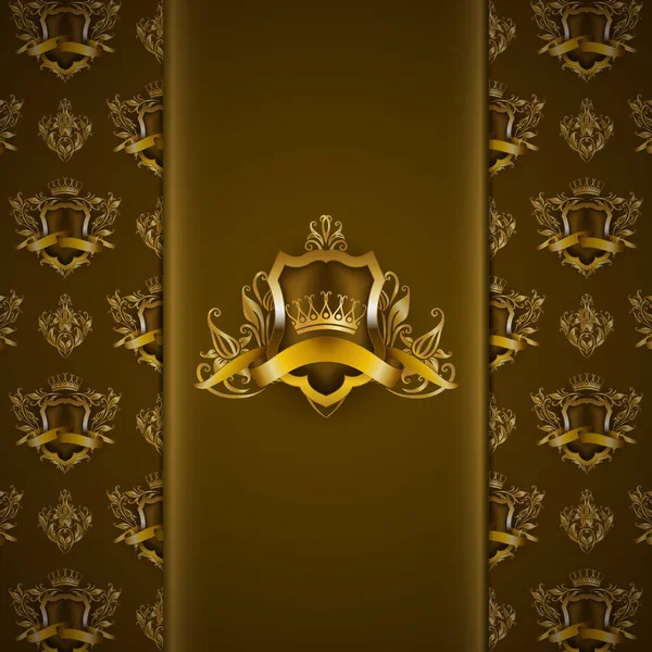 Élégante bannière cadre doré — Image vectorielle
