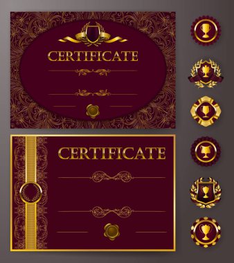 zarif şablonu bir sertifika, diploma