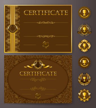 zarif şablonu bir sertifika, diploma