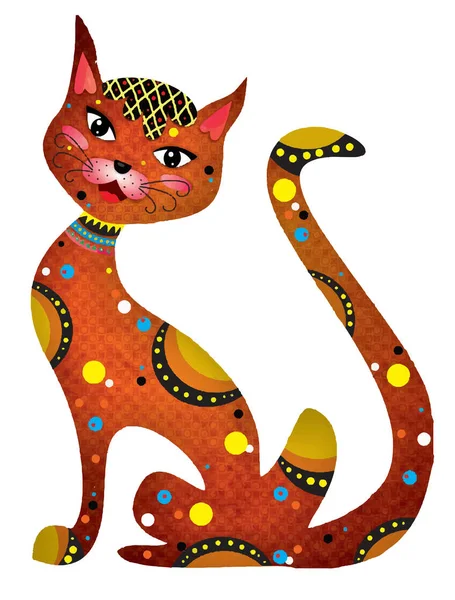 Red cat  illustration