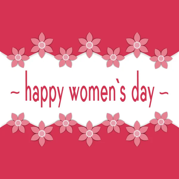 Felicitări de la 8 martie, Ziua Internațională a Femeii . — Vector de stoc