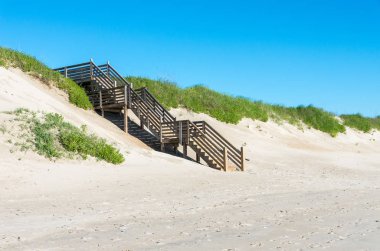 Dunes along the shore on the Outer Banks North carolina clipart