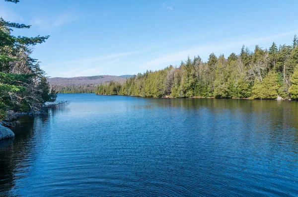 Jezioro Newcomb z obozu Santanoni — Zdjęcie stockowe