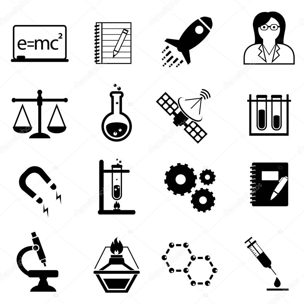 Science, innovation and discovery icons
