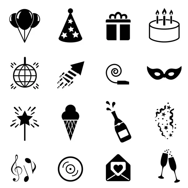 Conjunto de iconos fiesta y celebración — Archivo Imágenes Vectoriales