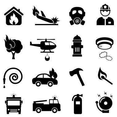 İtfaiye Web Icon set