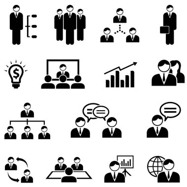 Yönetim ve iş web Icon set