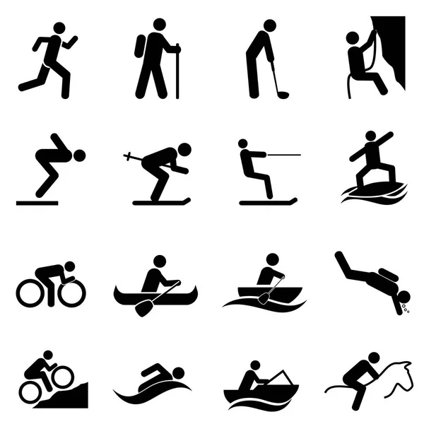 Αναψυχής αθλητικές και υπαίθριες δραστηριότητες — Διανυσματικό Αρχείο