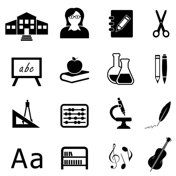 Education and back to school icon set — Stock Vector