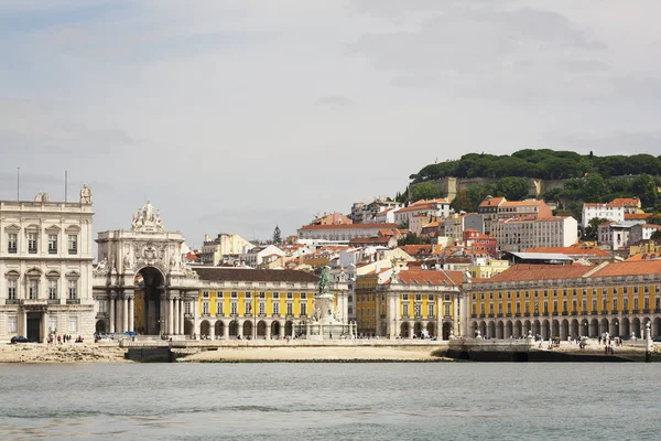 Handel square i Lissabon Stockbild