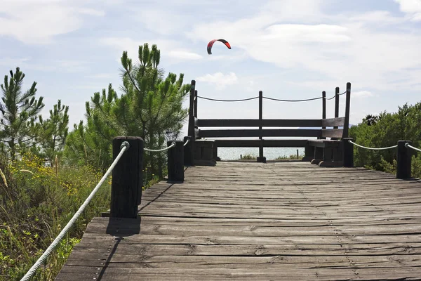 Freedoom way in Troia beach, Portugal — Stock Photo, Image