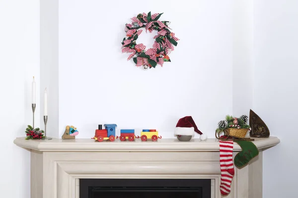 クリスマス暖炉 ロイヤリティフリーのストック写真
