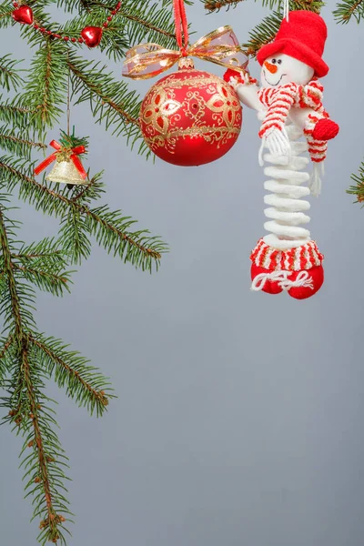 Rami di abete con ornamento di Natale — Foto Stock