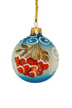 Noel top Dağı izole kırmızı çilek desenli 
