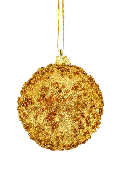 Glittering Christmas ball isolated on white background — Stock Photo, Image