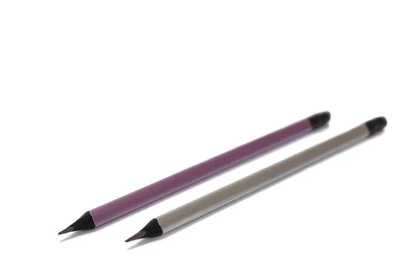 Pensil sederhana abu-abu diisolasi pada putih . — Stok Foto