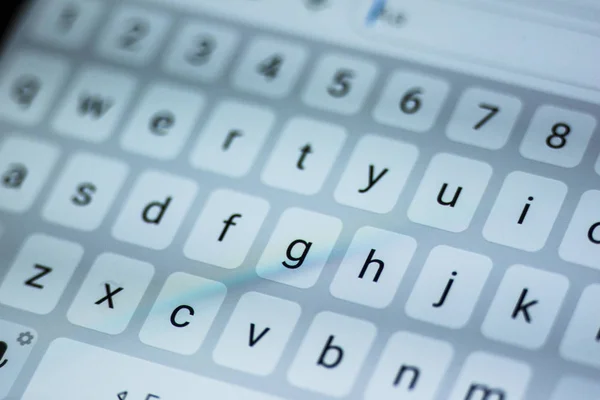 White Keyboard Smartphone — Stock Photo, Image