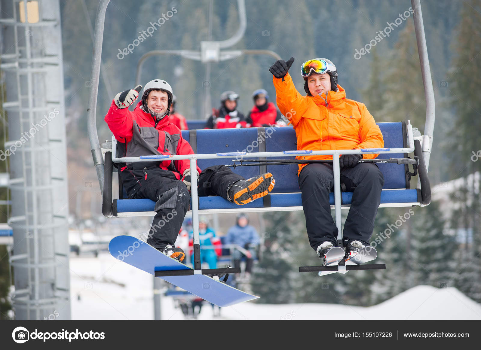 Snowboarding Ski Lift Photography