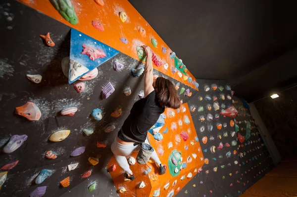 Strong female climber