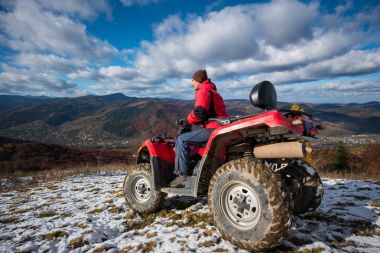 Spor Atv quad Bisiklet binici ile 